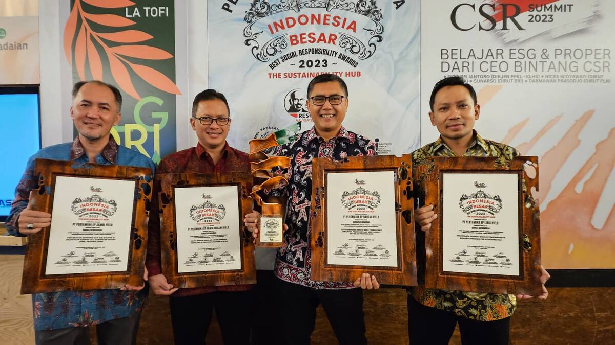 Pertamina EP Jambi Field Raih Penghargaan Indonesia Besar 2023 Program Cegah Stunting dan Gizi Kurang 