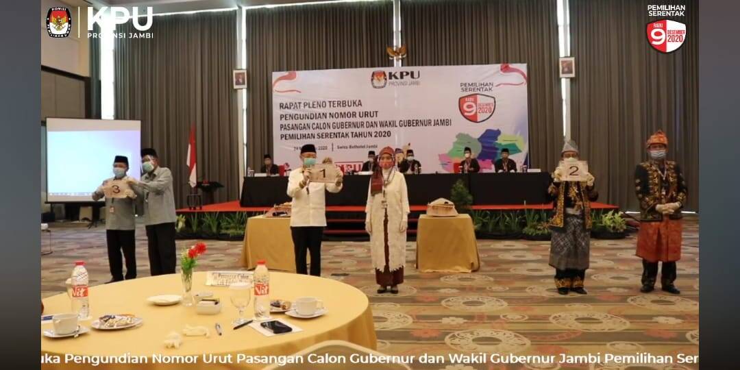 Pilkada Jambi, Semua Petahana Dapat Nomor Dua