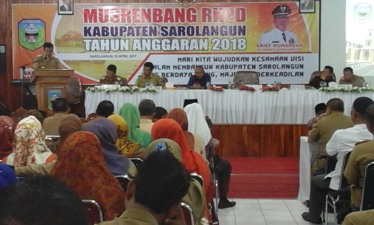 Pj Bupati Arif Munandar Buka Musrenbang Tahun 2018