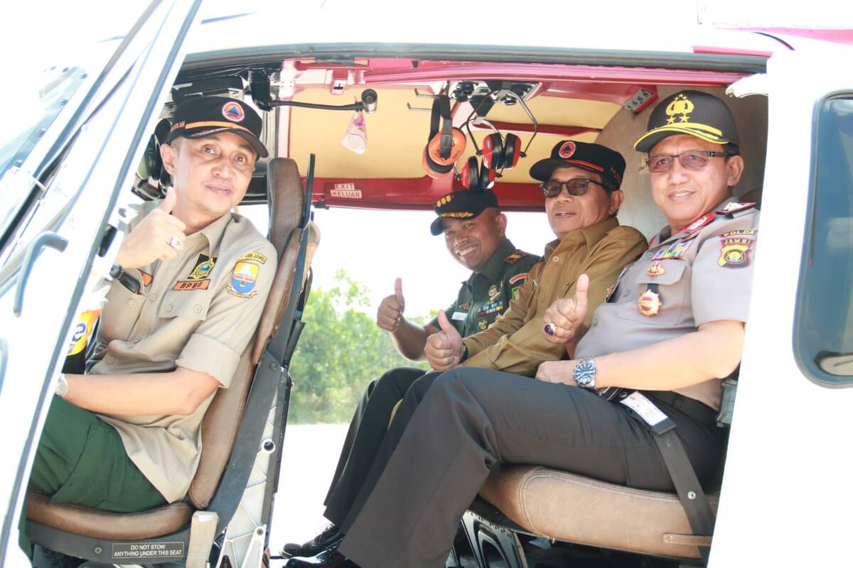 Plt Gubernur dan Kapolda Pantau Posko Karhutla