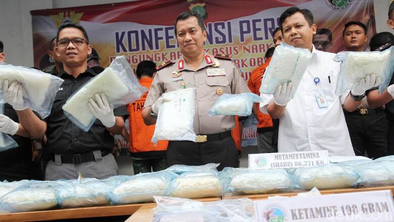Polisi Berhasil Amankan 86 Kilogram Sabu-sabu
