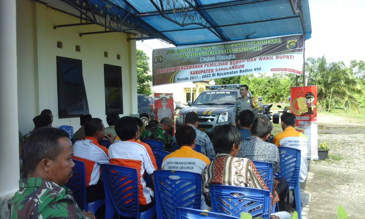 Polsek Bathin VIII Gelar Apel Persiapan Pemilukada