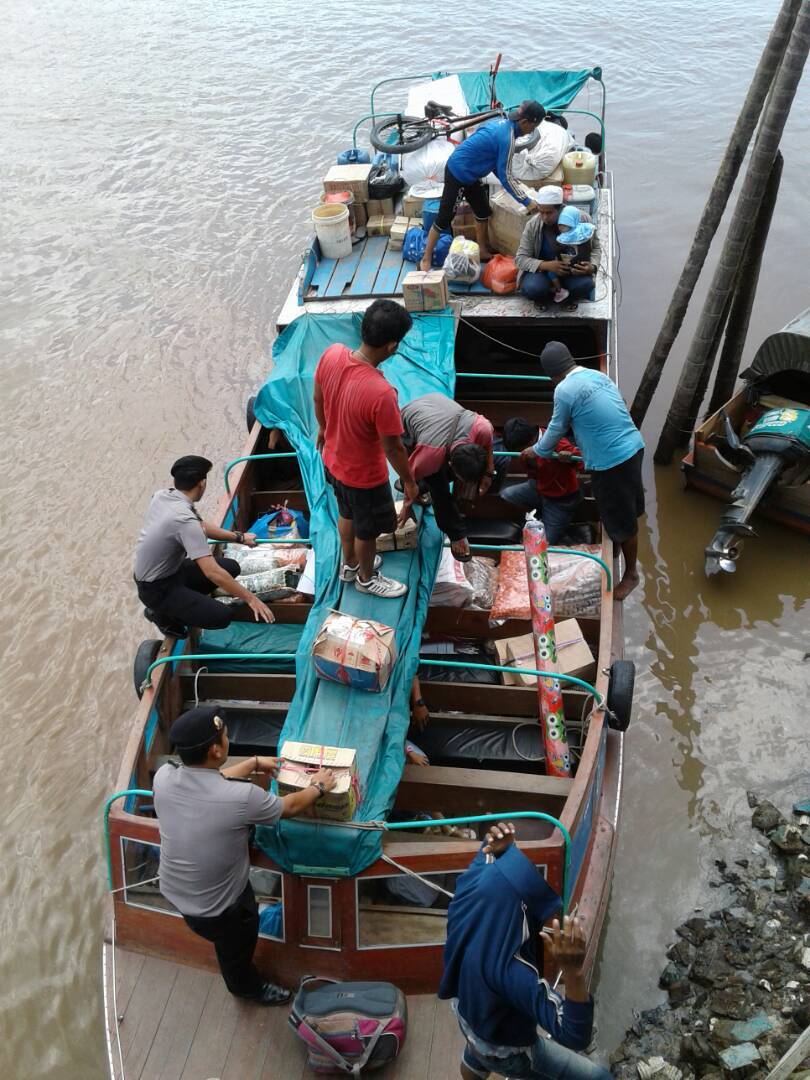 Polsek Mendahara Ilir Razia Penumpang Speed Boat