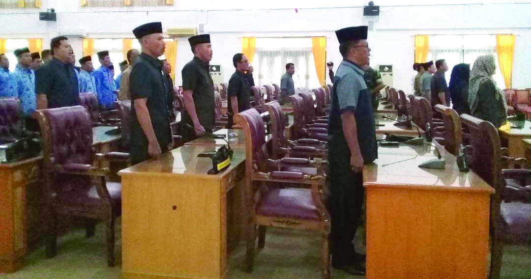 Rapat Paripurna DPR Tebo, Penyampaian Nota Pengantar 2 Ranperda, APBD.P 2019 dan PDAM Tirta Muaro