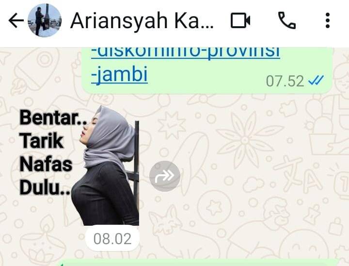 Respon Ariansyah Ketika Dikonfirmasi: Kirim Stiker Gambar Perempuan Tonjolkan Tubuh