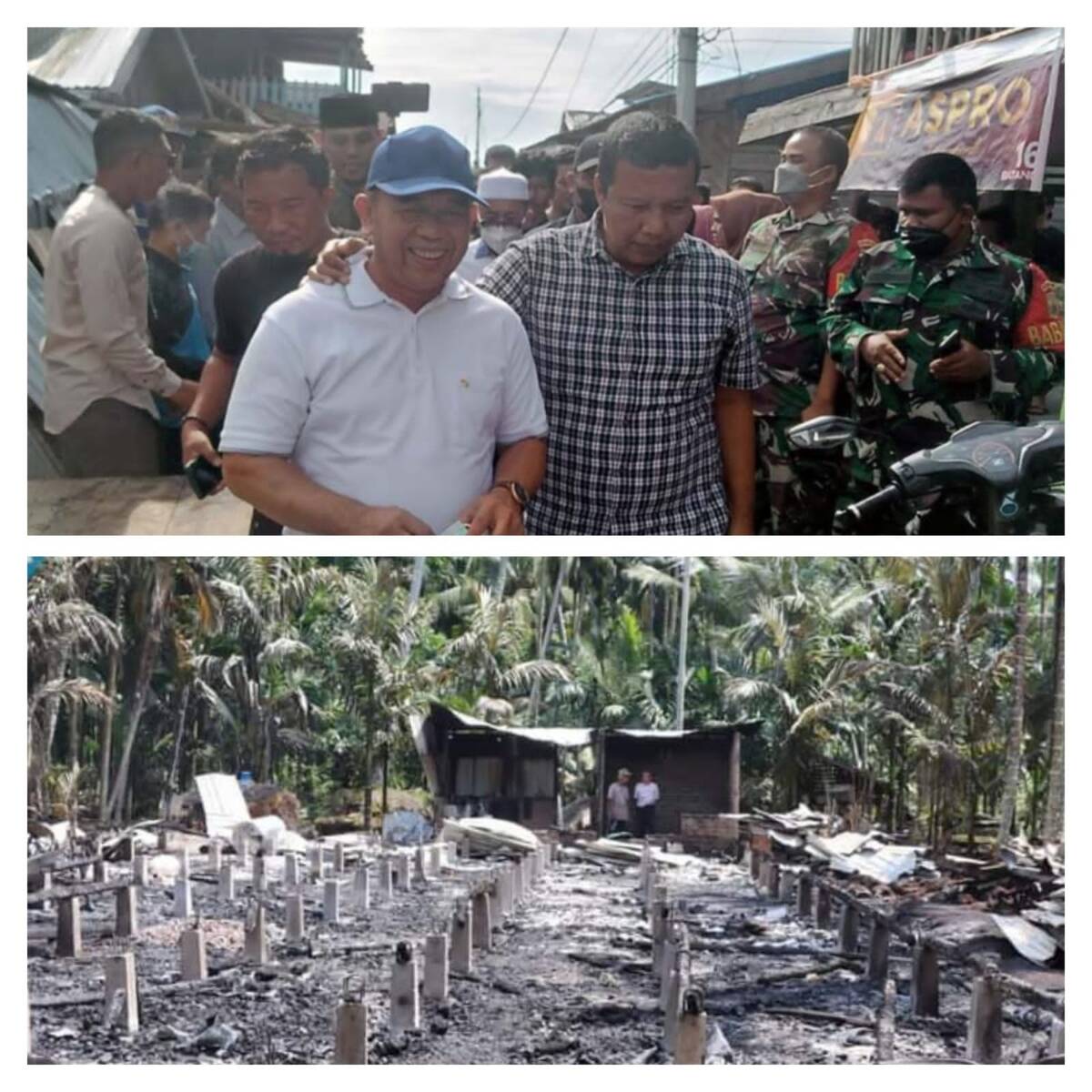 Romi Besuk Korban Kebakaran di Tanjabbar