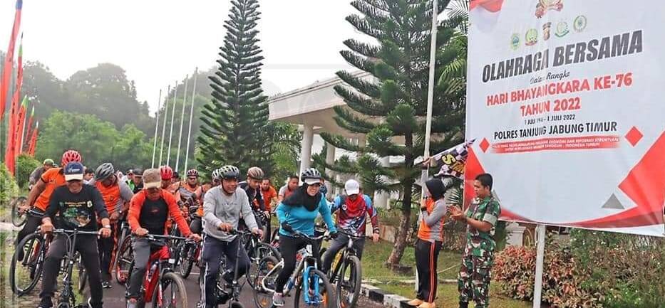Romi Ikuti Gowes Bareng Sambut HUT Bhayangkara