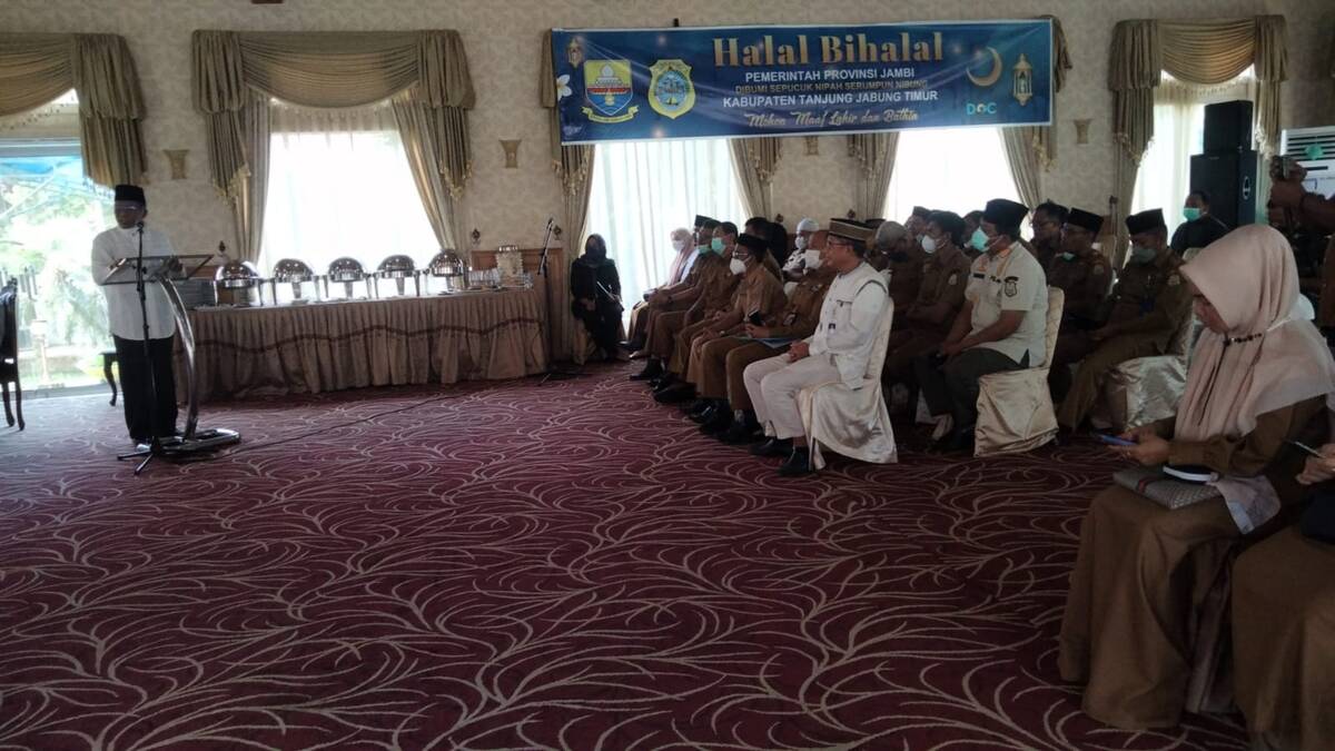 Romi Sambut Abdullah Sani Kunjungan Halalbihalal ke Tanjab Timur