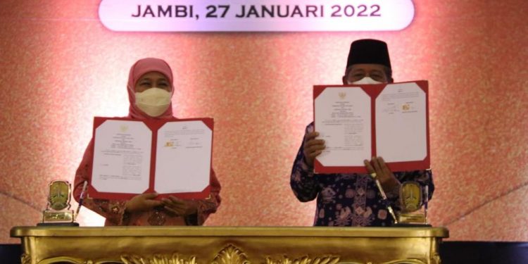 Sah, Jambi dan Jatim Tandatangani MoU Misi Dagang dan Investasi