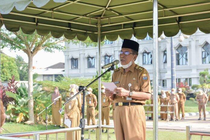 Sani Pimpin Upacara Peningkatan dan Nasionalisme dan Kedisiplinan ASN