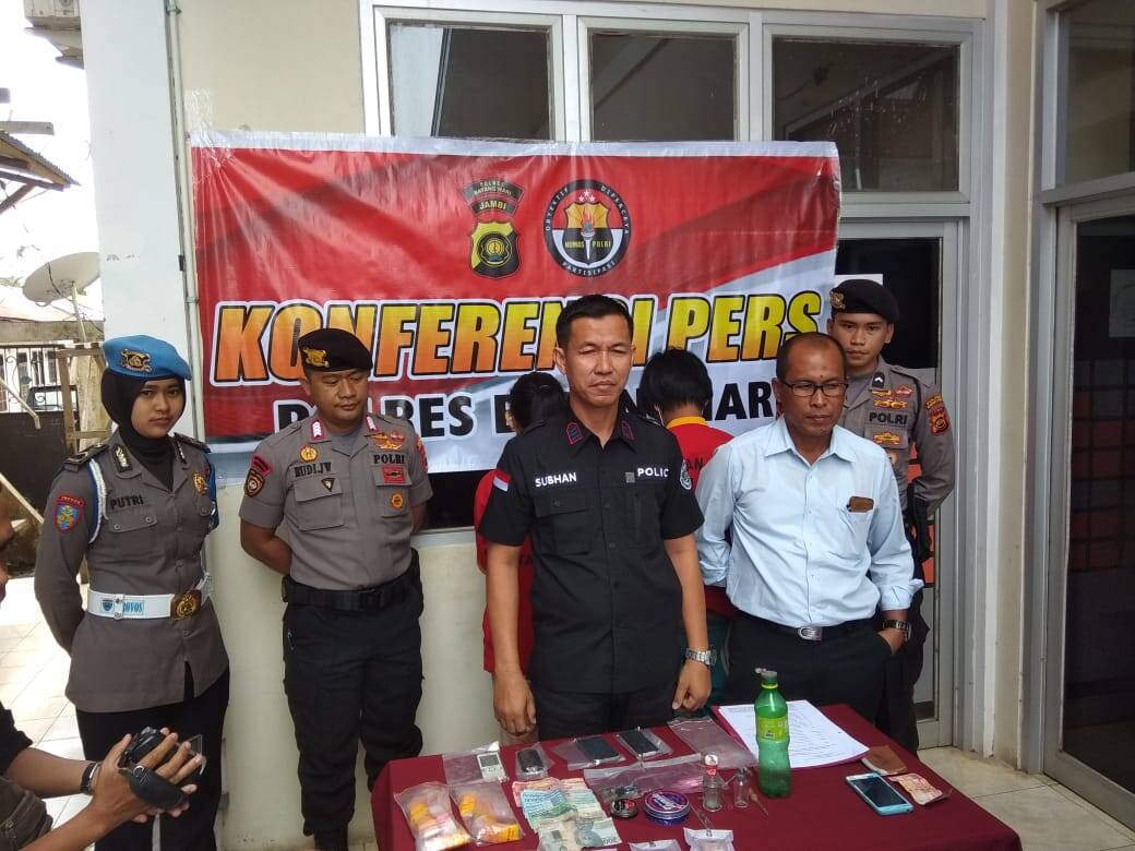Satres Narkoba Batanghari Bekuk Sepasang Kekasih Pengedar Narkoba