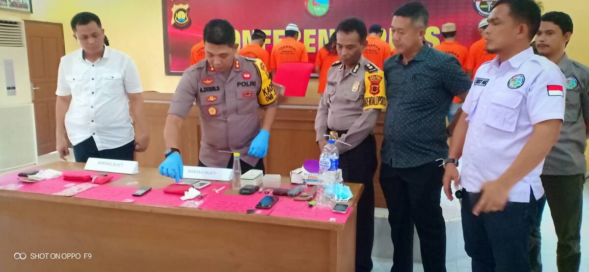 Selama Operasi Antik 2019, Polres Tanjabtim Amankan 5,48 Gram Jenis Sabu