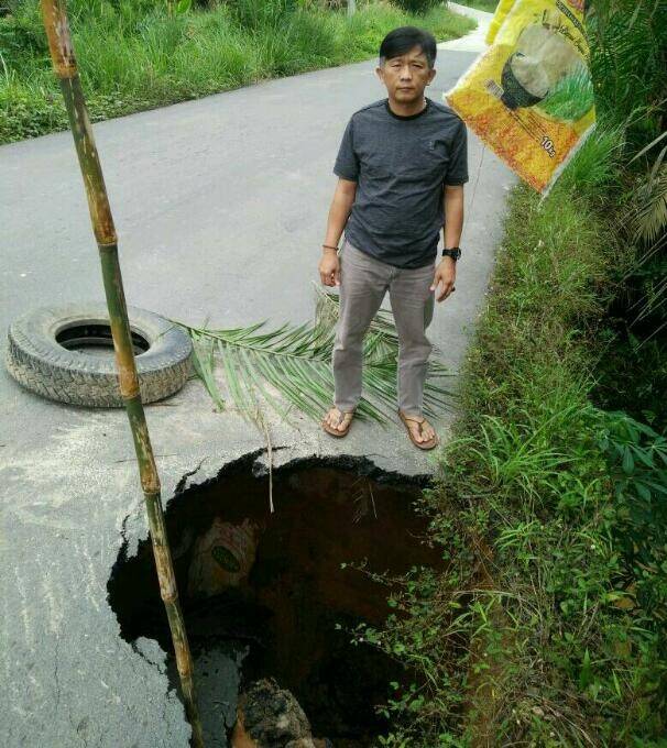 Setahun Dibangun Jalan Kuala Dasal Mulai Rusak