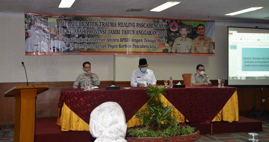 Sudirman Buka Bimtek Trauma Healing Pasca Bencana