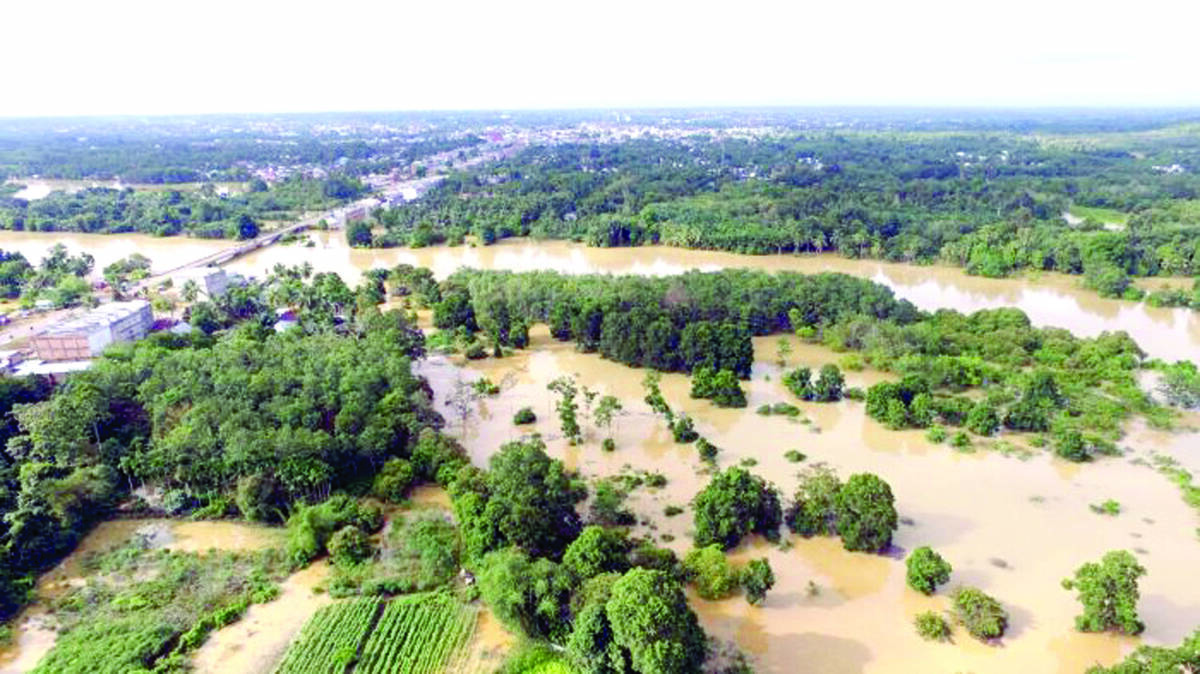 Sungai Meluap, Empat Kecamatan Terendam
