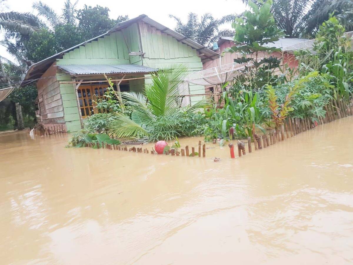 Sungai Papaleh Meluap, 46 Rumah warga Terendam