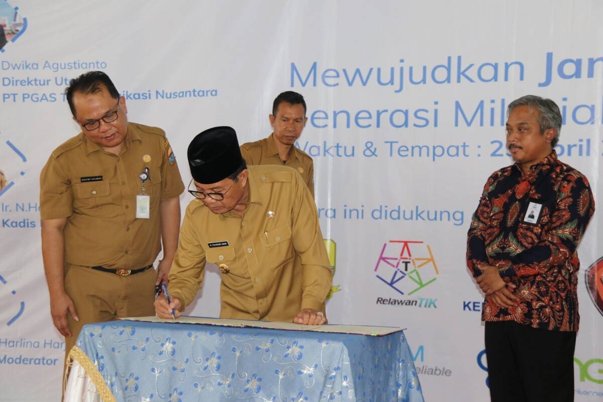 Tingkatkan Layanan Teknologi Informasi, Pemprov-Pgascom Jalin Kerjasama