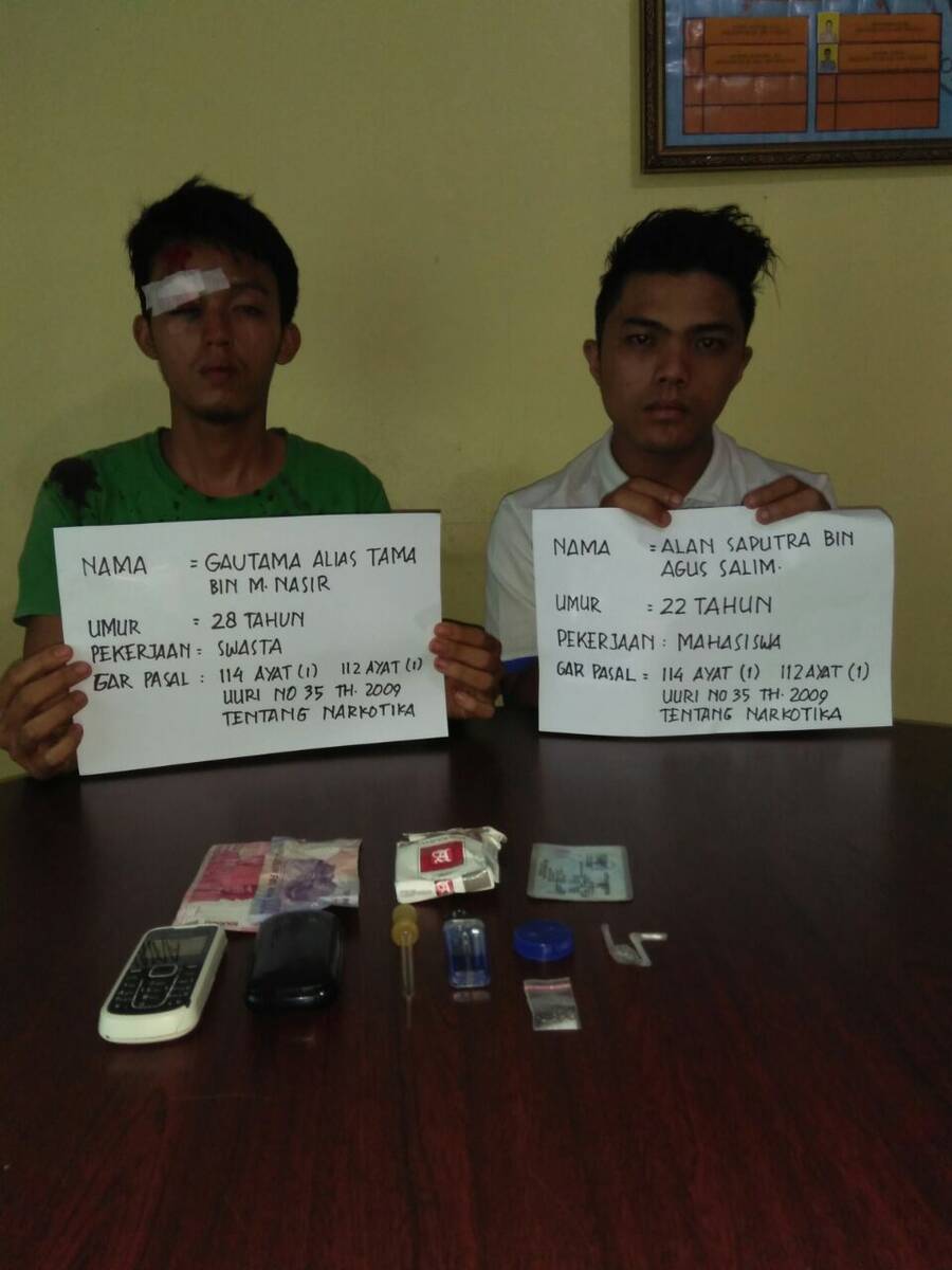Transaksi Sabu Siang Bolong, Pemuda dan Mahasiswa Masuk Bui