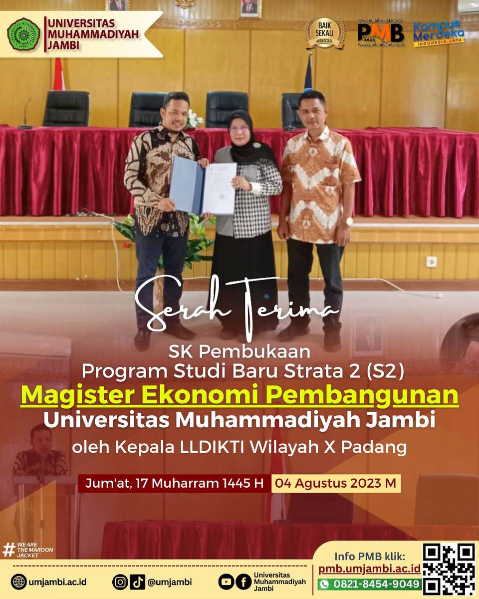 UM Jambi Beri Kabar Gembira, Wajib Tahu! Buka Prodi Baru Jenjang S2