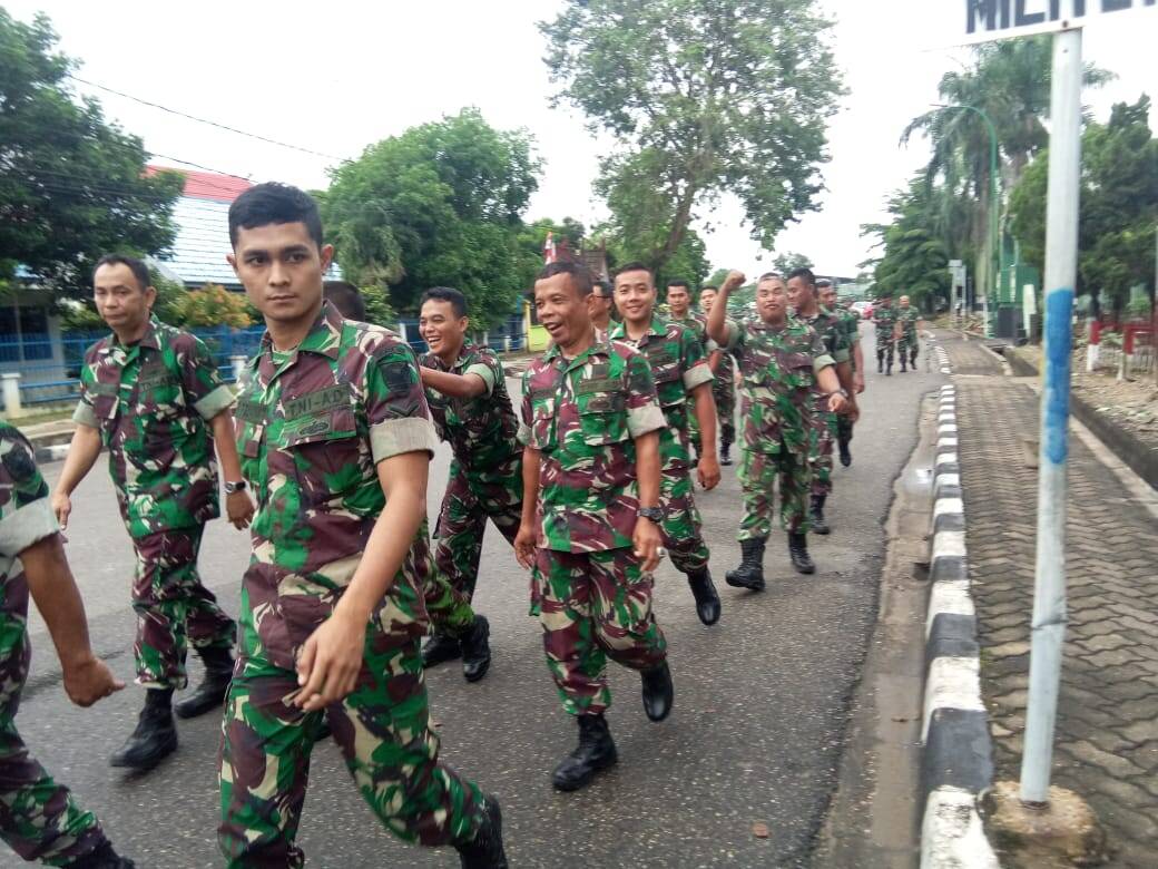 Usai Cuti Lebaran Gelombang Pertama, Prajurit Korem 042/Gapu Kembali Bina Fisik