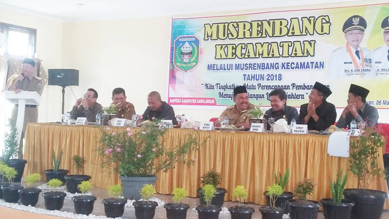 Usulan Pembangunan Infrastruktur Dominasi Musrenbang Pelawan