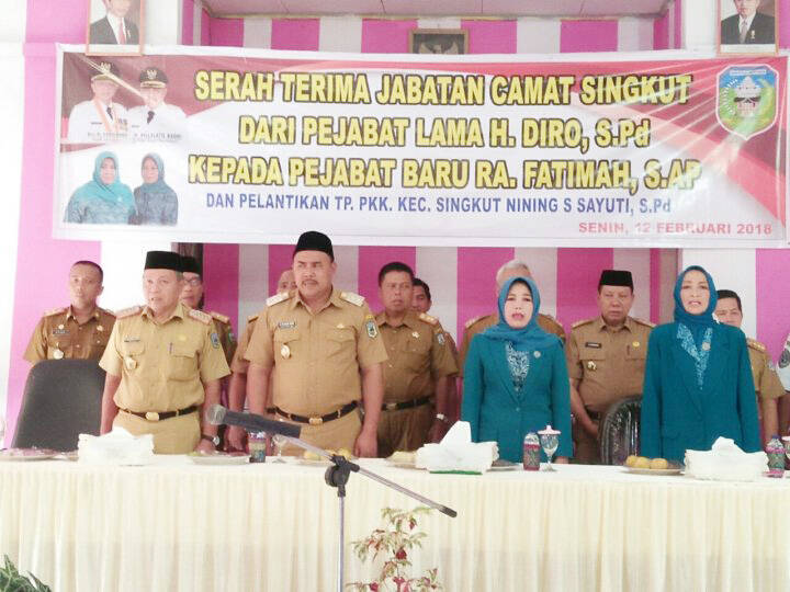 Wabup Sarolangun Hadiri Pisah Sambut Camat Singkut