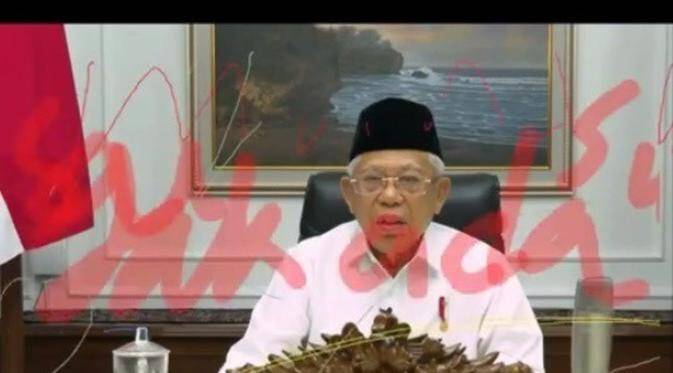 Wajah Ma’ruf Amin Dicoret ‘Gak Ada’ Saat Webinar