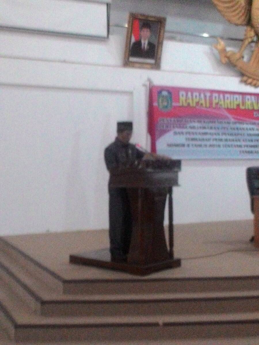 Wakil Ketua DPRD Pimpin Paripurna LPJP APBD Tahun 2016