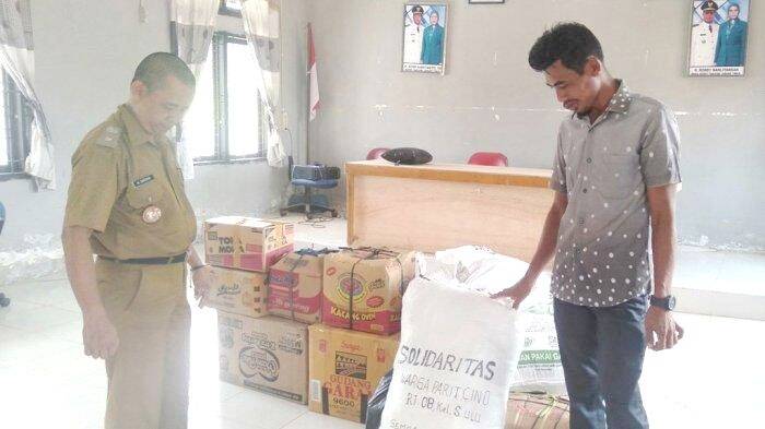 Warga Desa Di Tanjabtim Galang Bantuan Korban Kebakaran