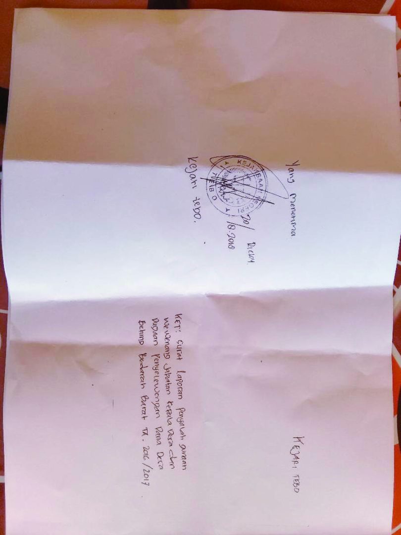 Warga Laporkan Dugaan Penyelewengan DD