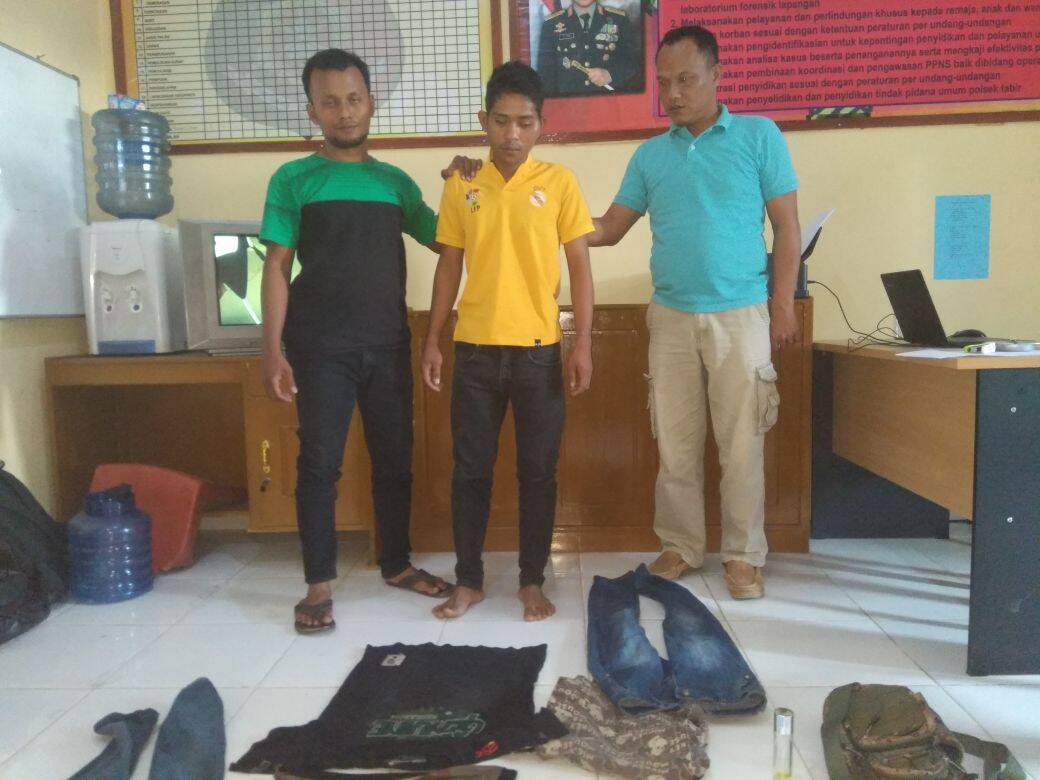 Warga Mampun Diciduk Aparat Setelah Dilaporkan Mencuri Baju Kaos